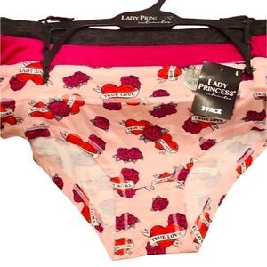 Lady Princess Intimates Love 3-Pack Bikinis